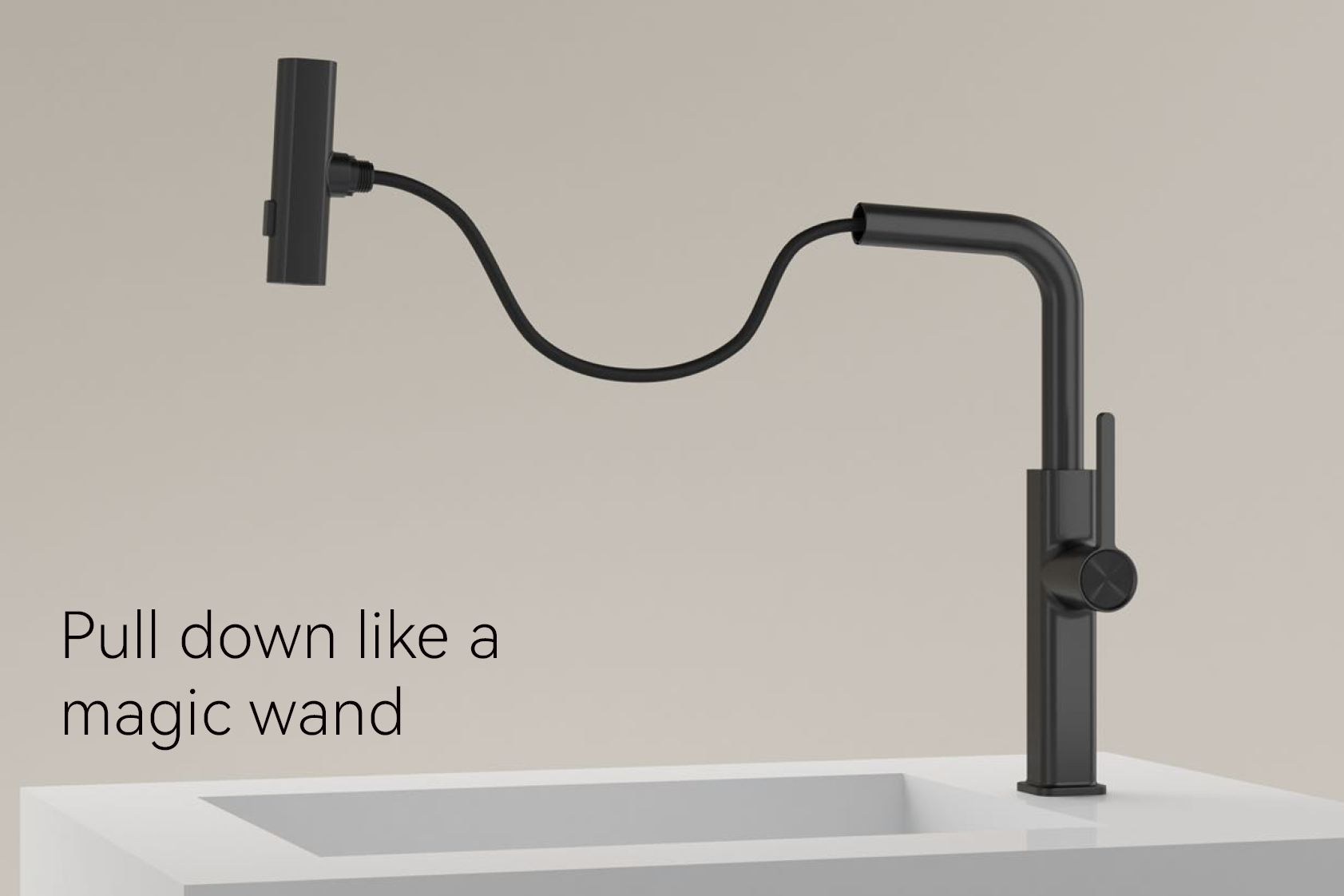 abaixe a torneira da cozinha