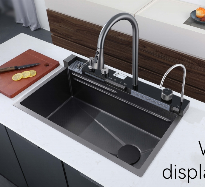 Estação de trabalho de pia de chuva voadora integrada para a família KF04003-BGM