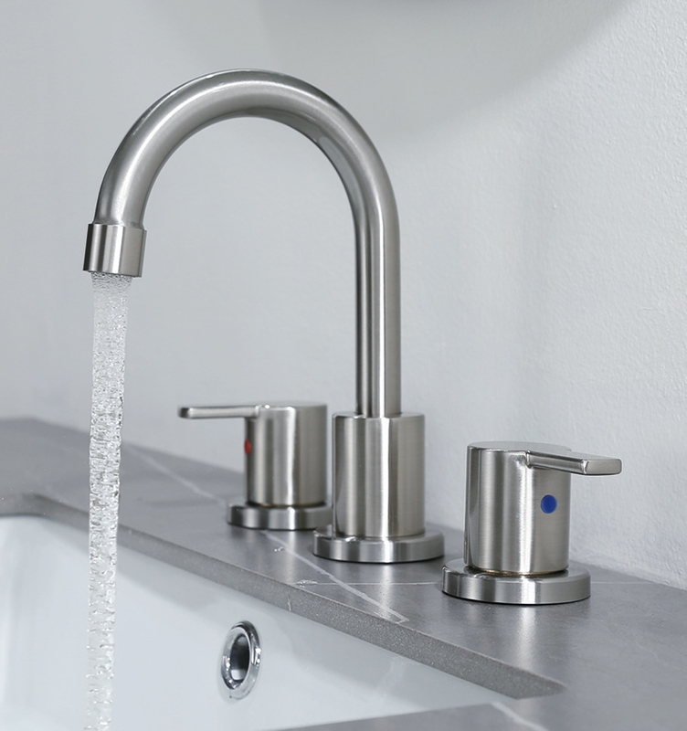 Torneira de 3 orifícios Cupc, estilo difundido de 8 polegadas para banheiro usando BF03015-K09-BN