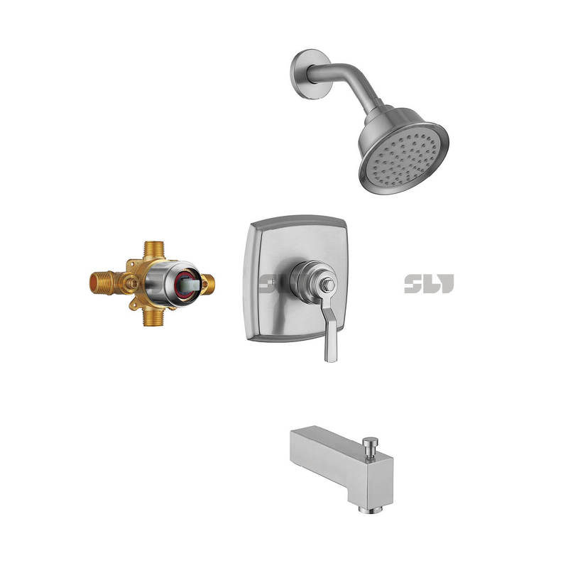 Conjunto de combinação de parede ascastadas Torneira de luxo de luxo de duas funções de chuveiro escondido 