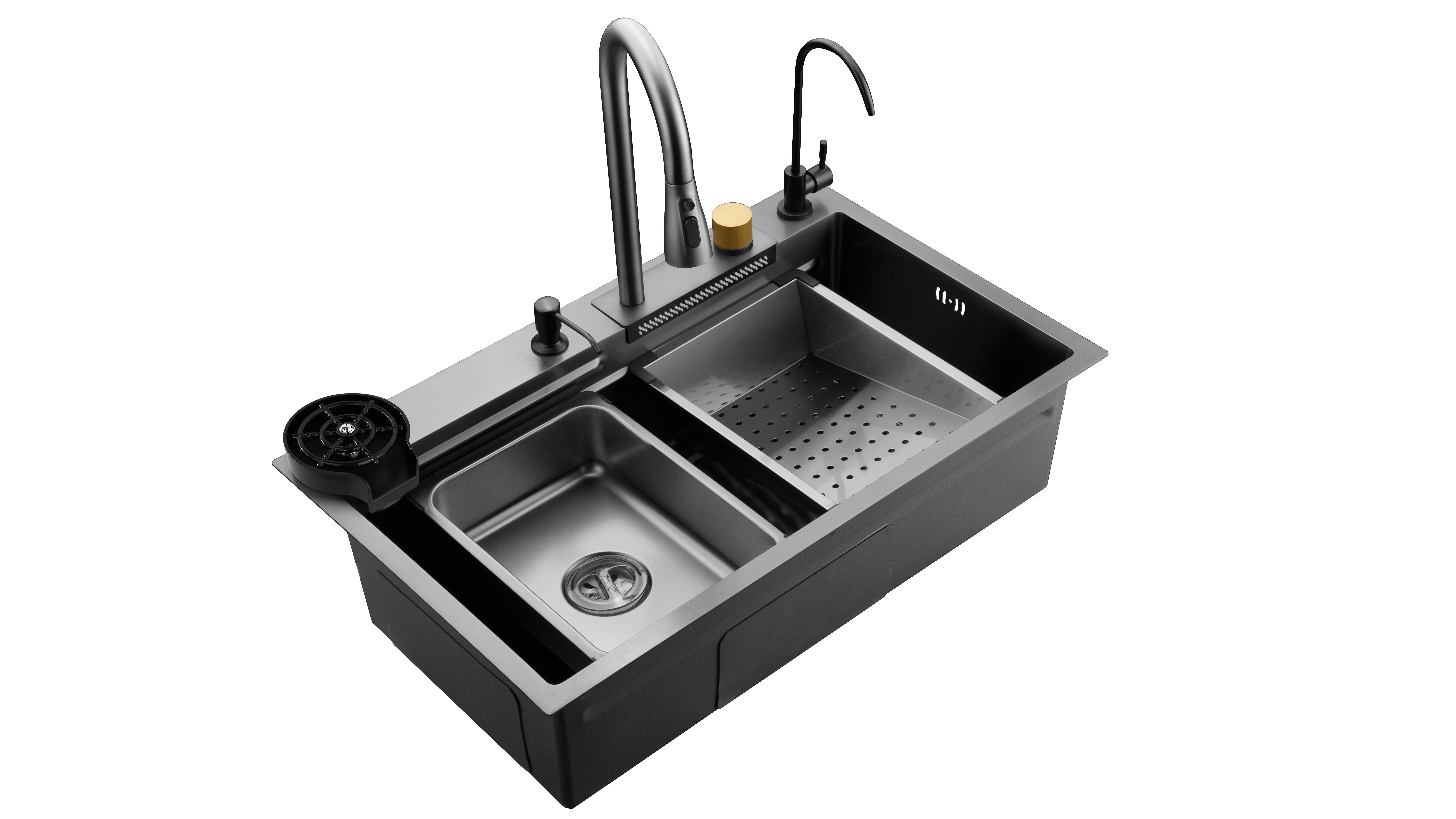 Puxe a torneira da cozinha