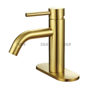 Sly retro upc ouro único orifício único sem pintura Torneira de banheiro de latão