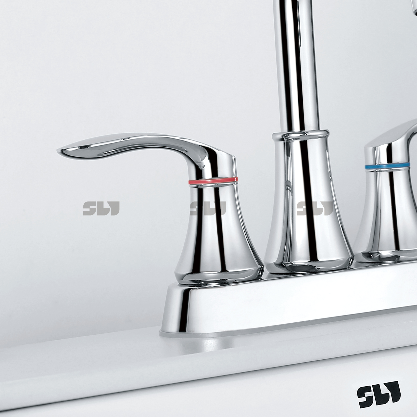 torneira de banheiro de n&iacute;quel escovado