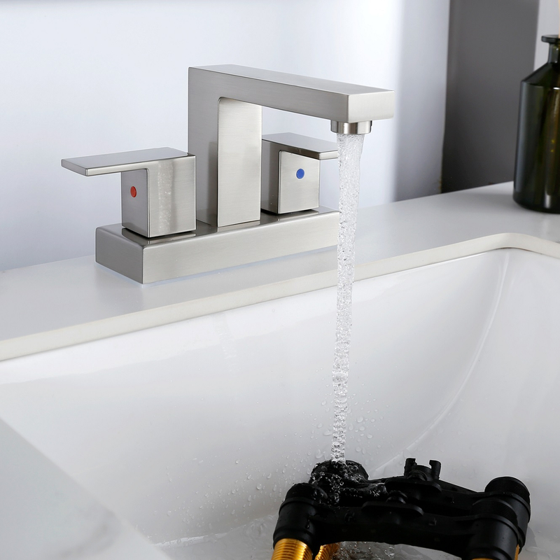 Mangueira de níquel escovada escova um orifício de um buraco quente e fria misturador de bacia