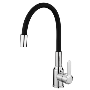 Sly varejo e atacado Chrome pia de cozinha de torneira de silicone Filtro de silicone Torneira cozinha única alça de água quente e fria
