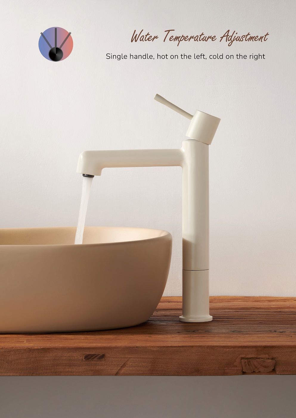 Torneira de banheiro de alavanca &uacute;nica