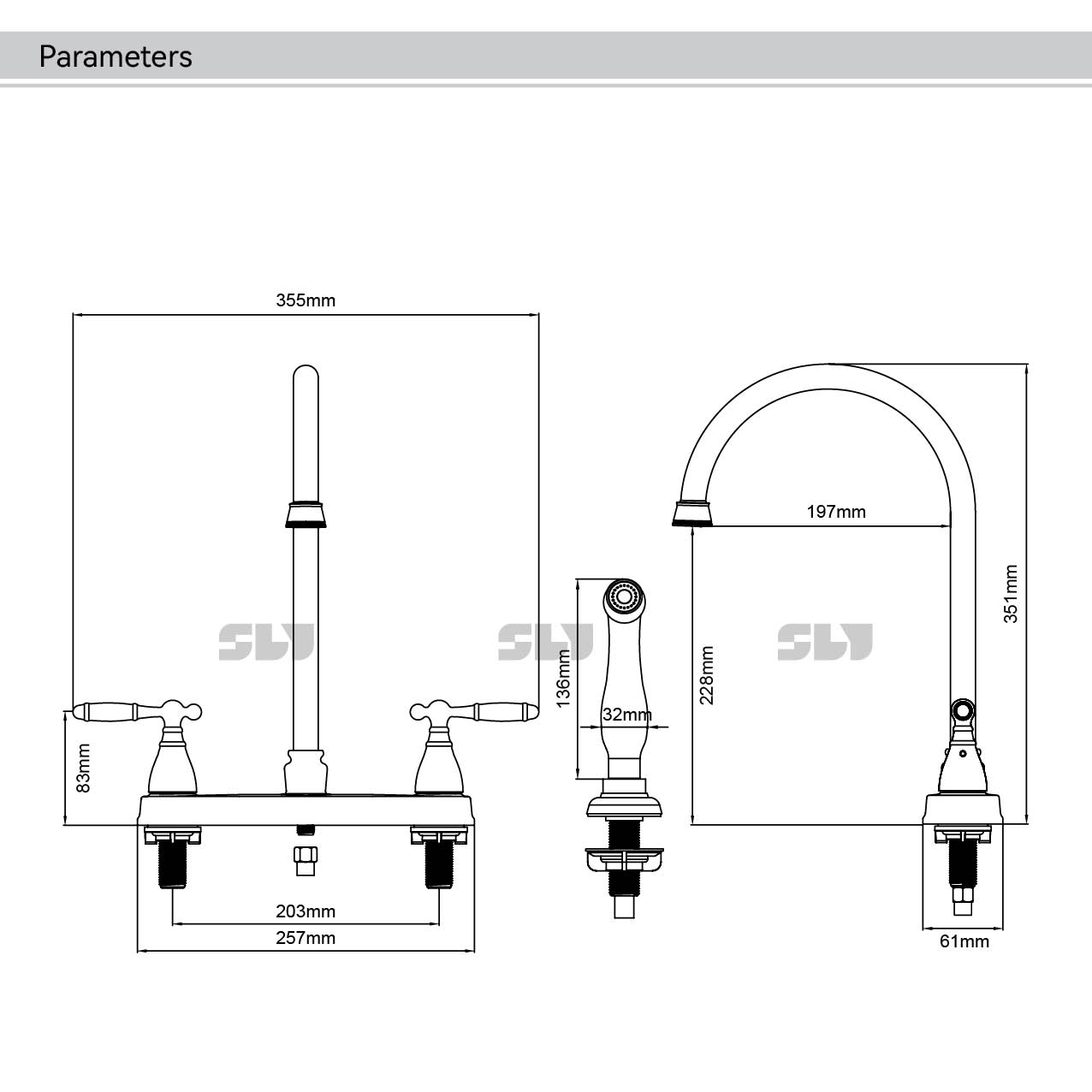 torneira de cozinha preta com pulverizador