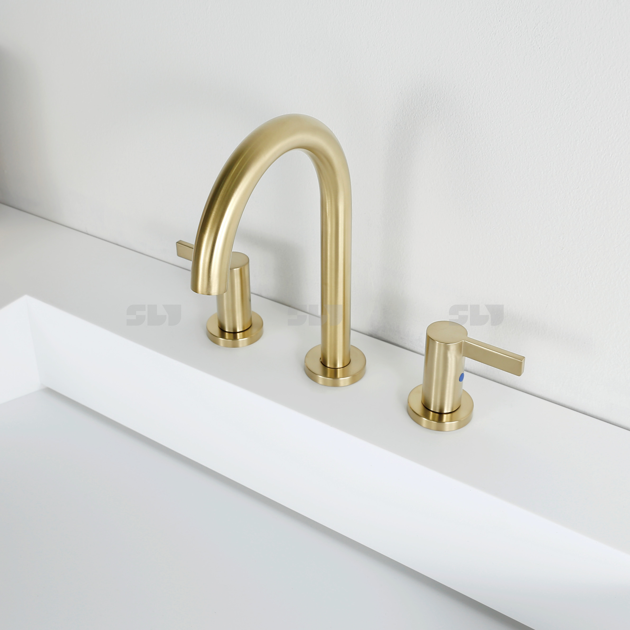 Alta qualidade 304 aço inoxidável 3 orifícios Double Handle Handeld Torneira Torneiras Misturador