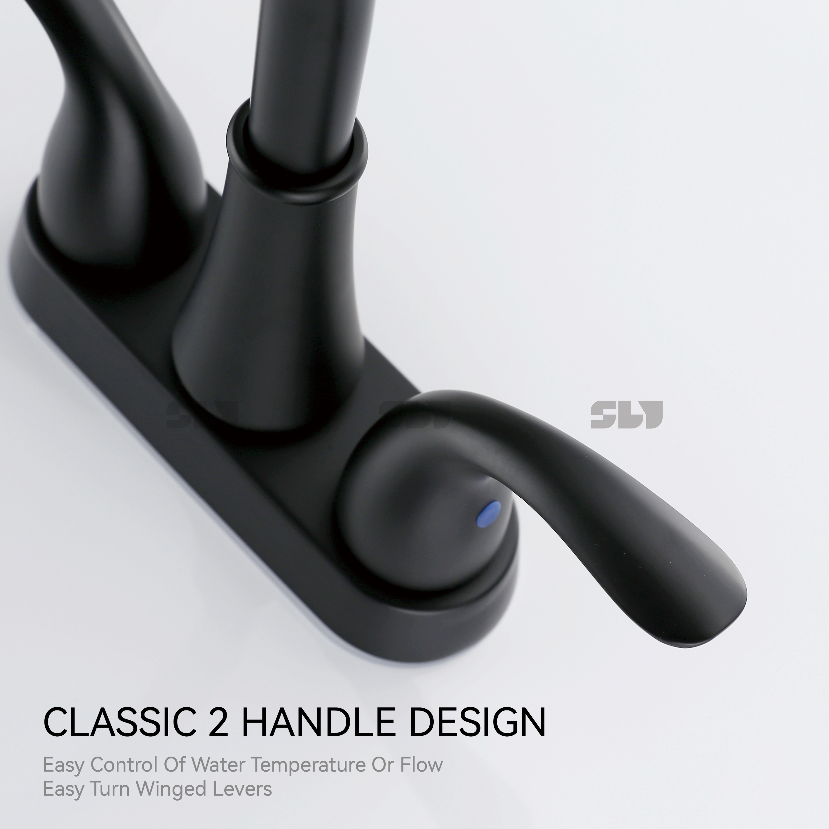 Sly Kaiping Factory por atacado Double Handle Wash Basin Torneira