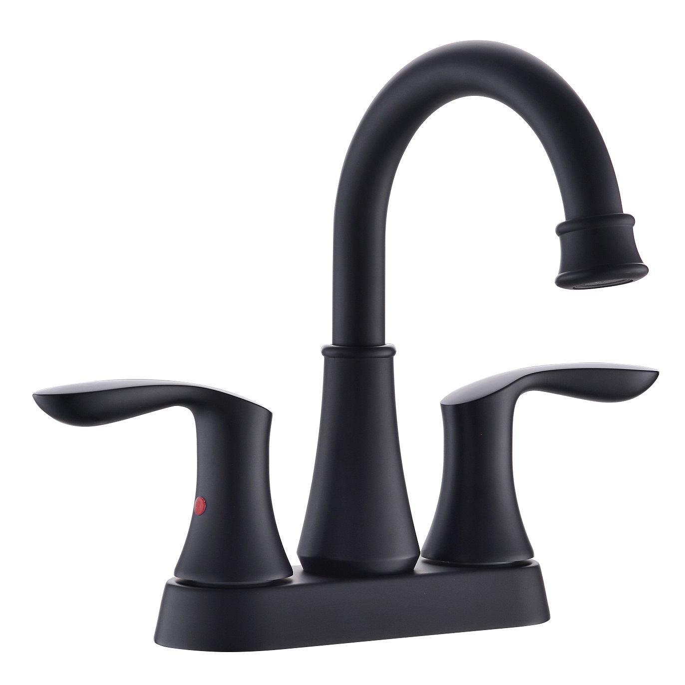 Sly zinco fosco preto cachoeira de torneira de torneira de maçaneta única pia de banheiro Modern