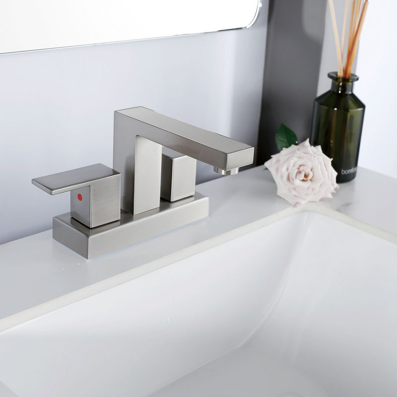 Mangueira de níquel escovada escova um orifício de um buraco quente e fria misturador de bacia