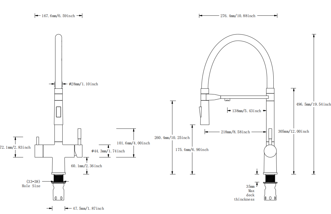  Torneiras de cozinha de &aacute;gua pura de &aacute;gua pura