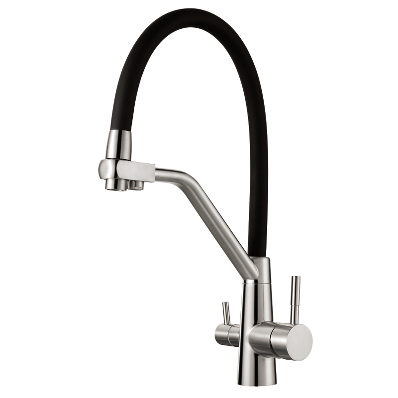 Mount Sly Deck Mount 2 Handles Hole único Níquel escovados Puxe
