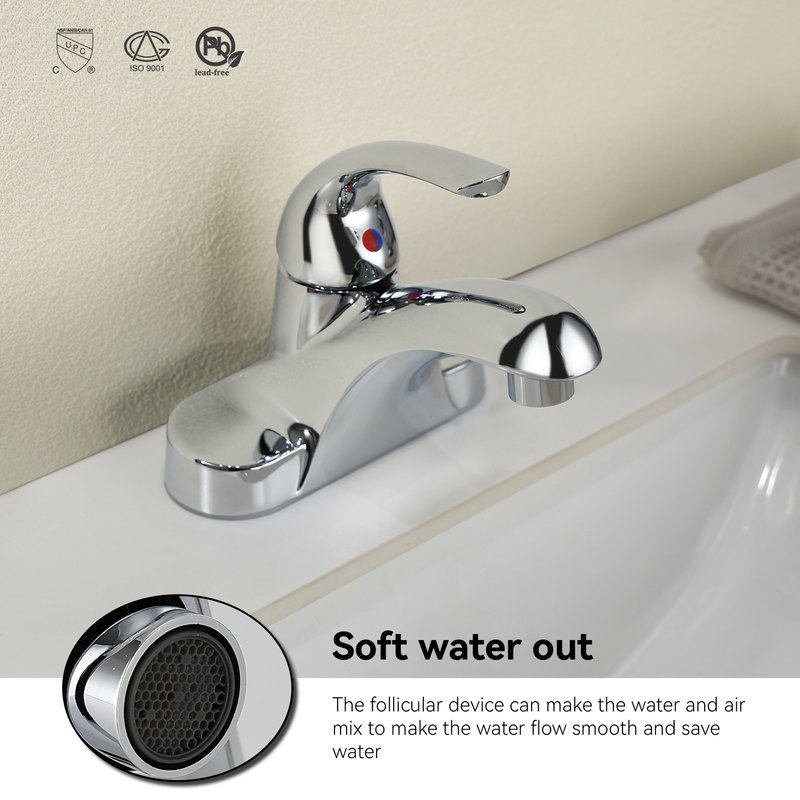 Samliyu Chrome Bathin Taucet Tap Mixer Hot Cold Basin Tap Tap Bath and Shower Brethroom