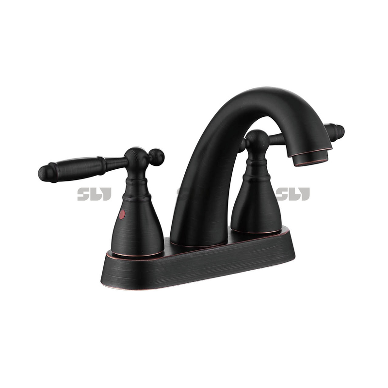 Sly Two Handle Centerset Bacia de Bacia de três buracos Baça de banheiro Tapete de água