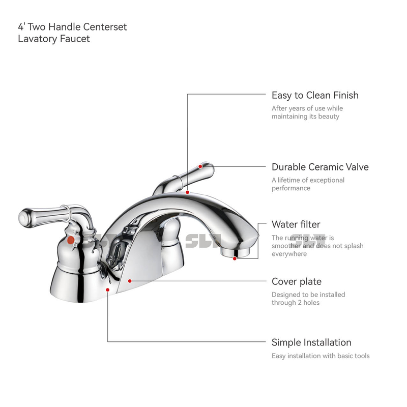 Sly Samliyu Dual Holdin Basin Mixer Tap Tap Banheiro Torneira 