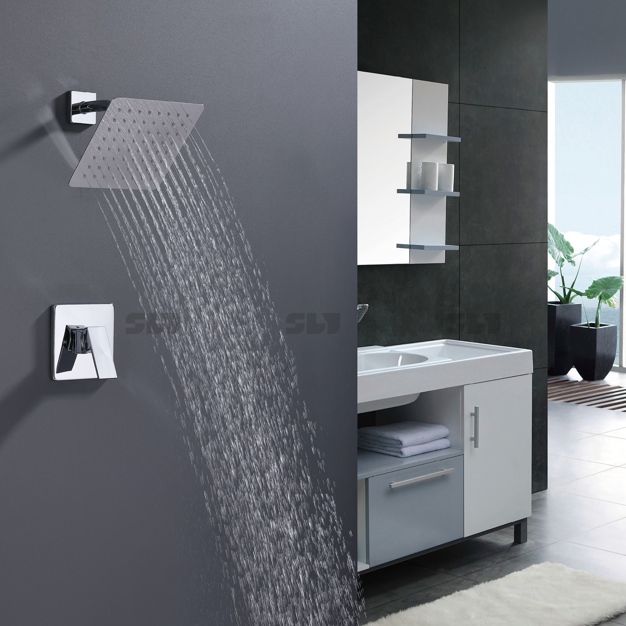 Conjunto de sistema de torneira misturadora de chuveiro