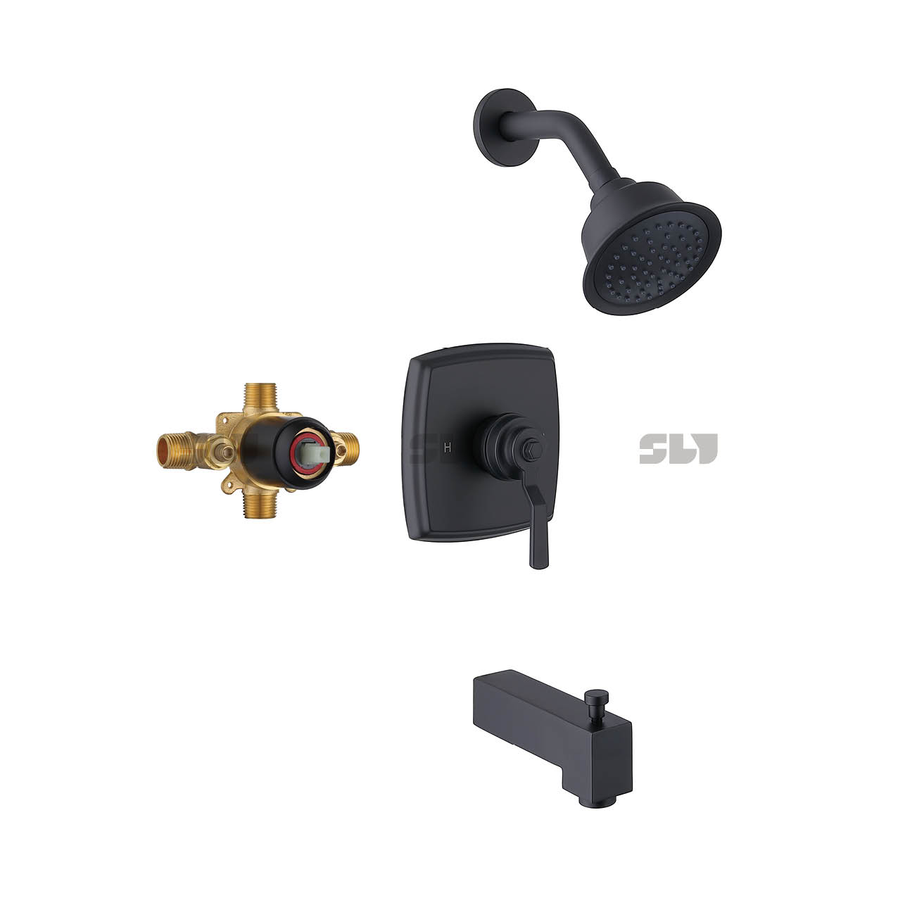 Conjunto de combinação de parede ascastadas Torneira de luxo de luxo de duas funções de chuveiro escondido 
