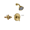 Conjunto de torneira de chuveiro astíssimos Conjunto de mistura de sistema de montagem de parede Brass