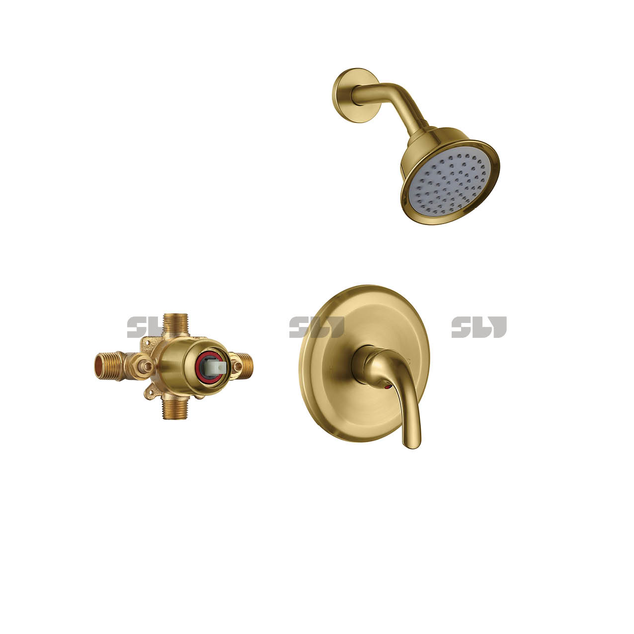Conjunto de torneira de chuveiro astíssimos Conjunto de mistura de sistema de montagem de parede Brass