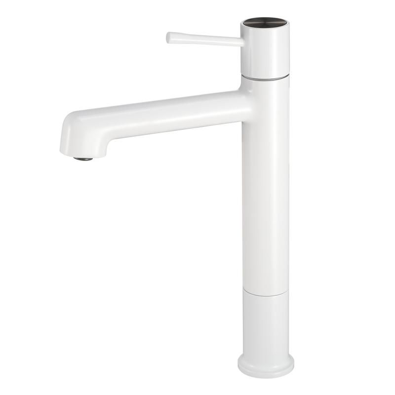 Torneira de banheiro branco cremoso de latão SLY Torneira de montagem em parede