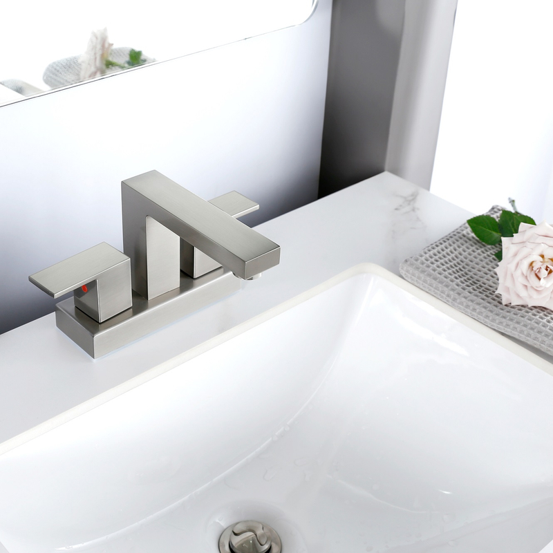 Mangueira de níquel escovada escova um orifício de um buraco quente e fria misturador de bacia