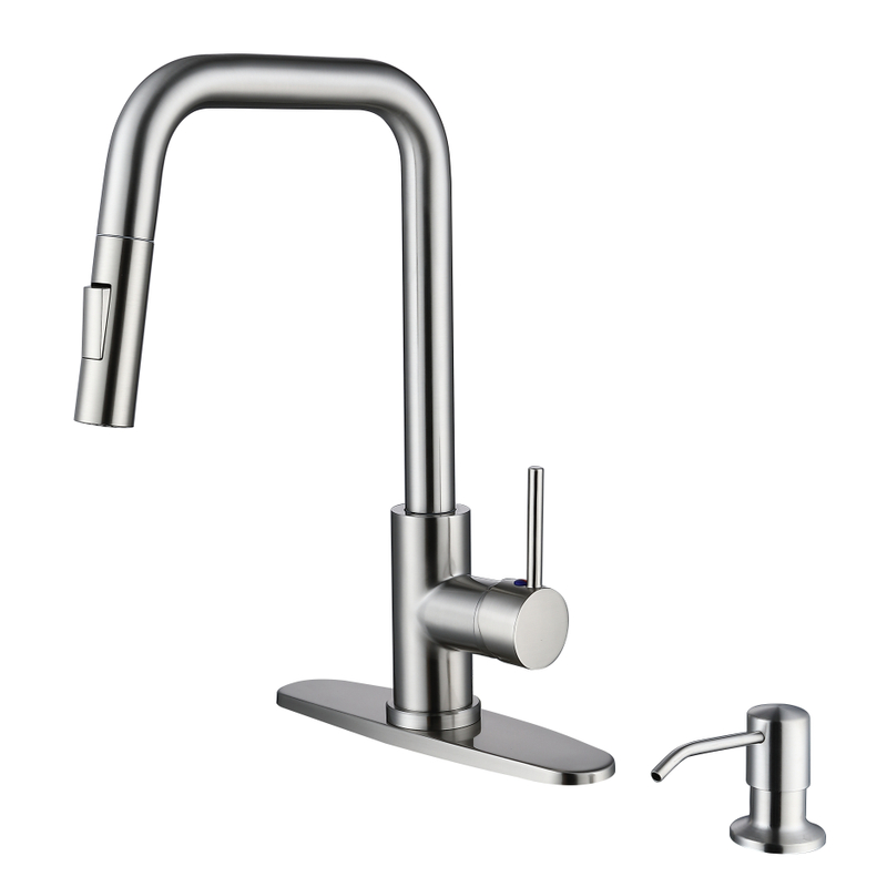 Aprezada House House House Housed and Cold Black Pull Pia da cozinha Torneira