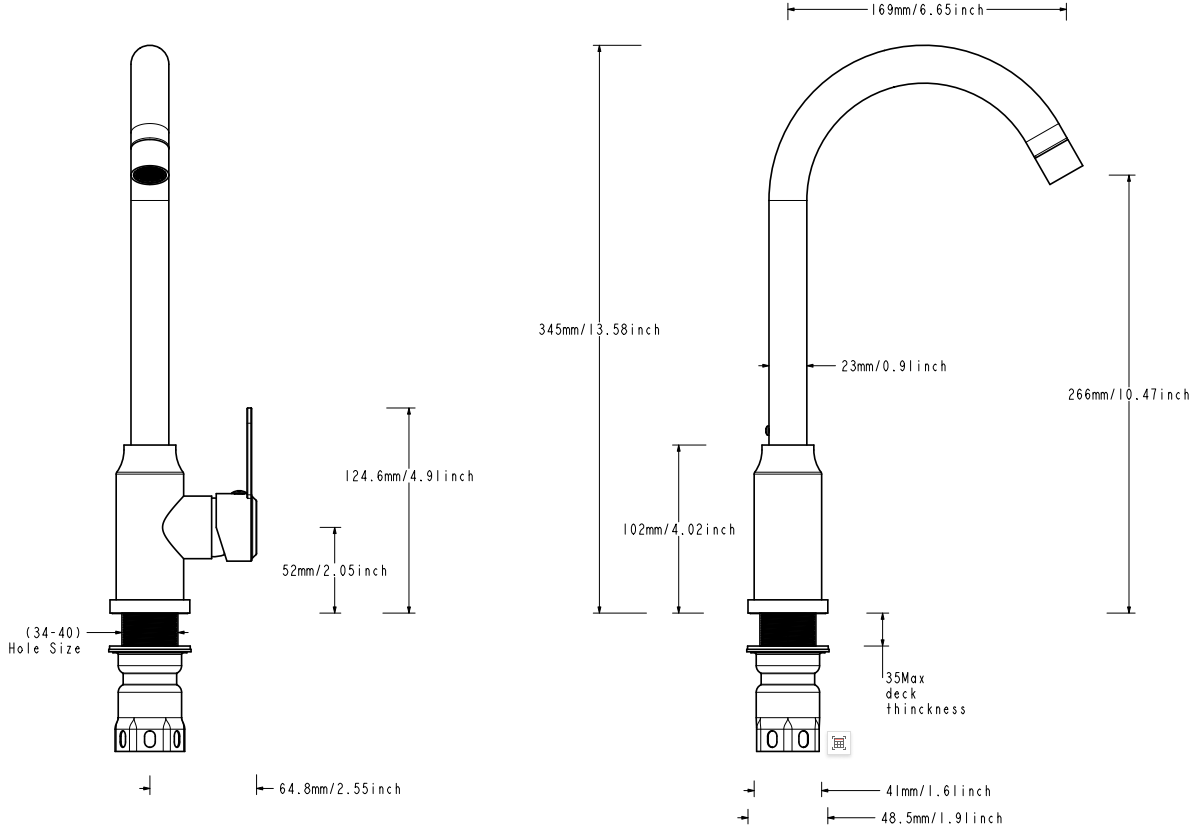 Pia de torneira com torneira de cachoeira 