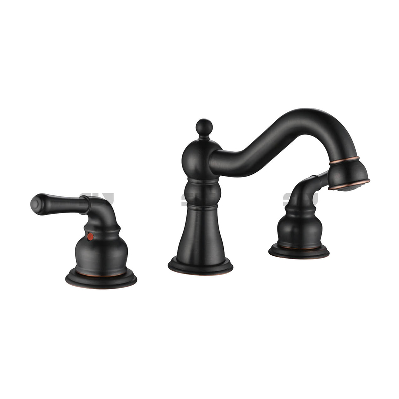 Sly pop prateado/preto alça dupla pia torneira de bacia para banheiros de origem