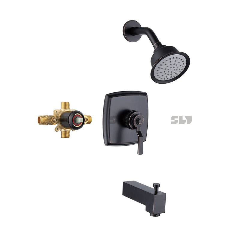 Conjunto de combinação de parede ascastadas Torneira de luxo de luxo de duas funções de chuveiro escondido 