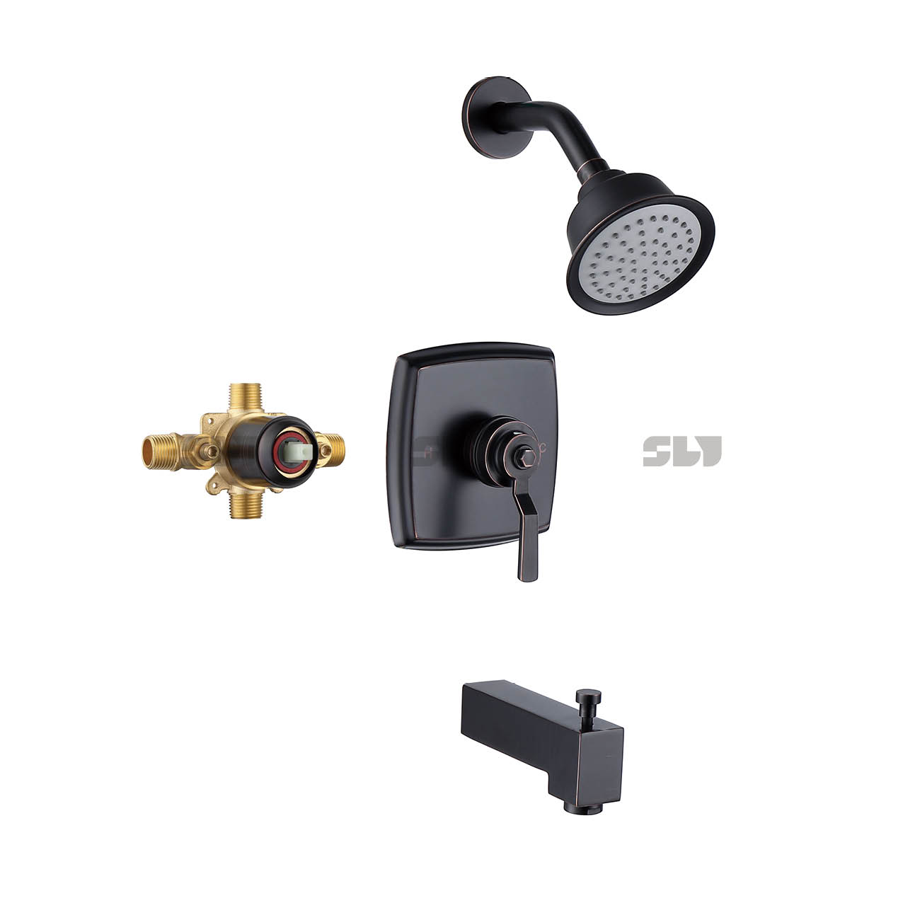 Conjunto de combinação de parede ascastadas Torneira de luxo de luxo de duas funções de chuveiro escondido 
