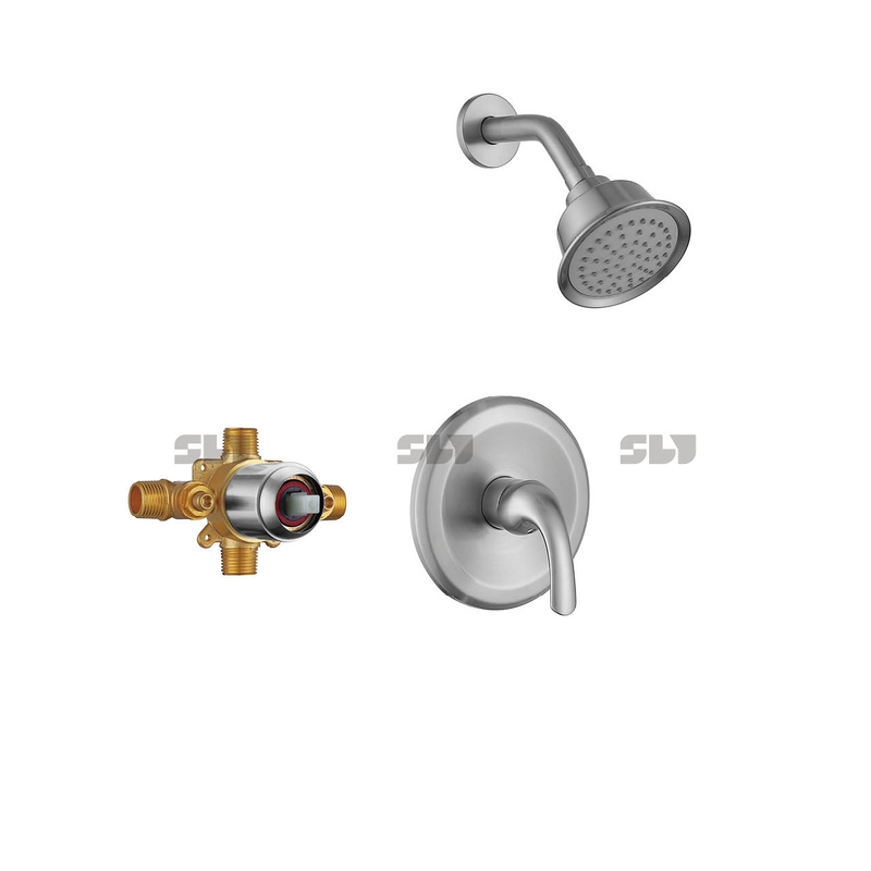 Conjunto de torneira de chuveiro astíssimos Conjunto de mistura de sistema de montagem de parede Brass