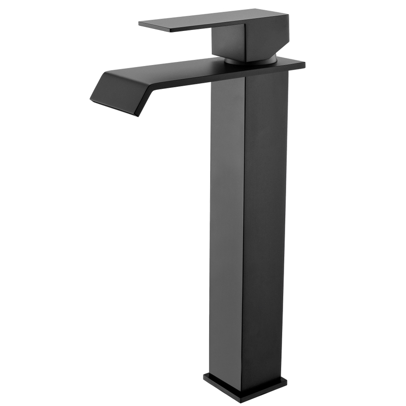 Misturador de latão de bronzeado de um único orifício preto fosco mato