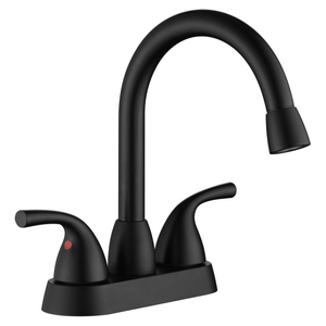 Torneiras de água de luxo preto fosco de latão astíssimos Misturado de água de água montado duas torneiras de bacia de banheiro, torneiras de bacia de banheiro