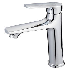 Basia cromada de latão astíssimos Baça de banho de banheiro montada em água de água fria única torneira de torneira