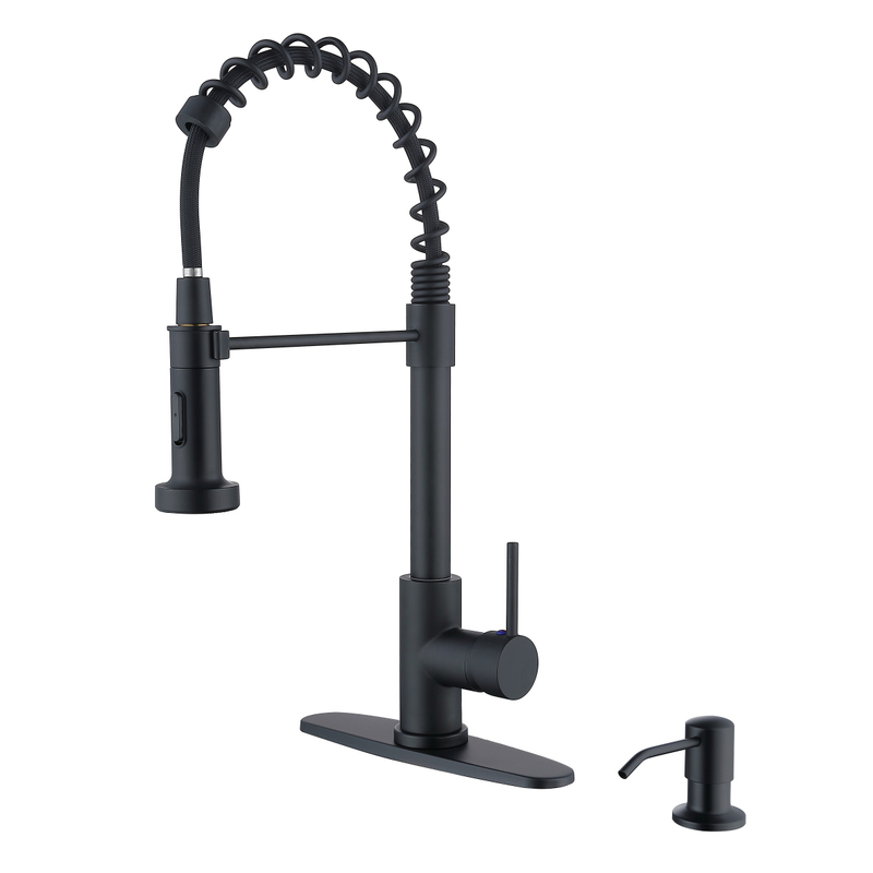 Sly retire a torneira de cozinha de cozinha Substituição da cabeça de spray curvada 304 Torneira puxada de cozinha Pull para baixo