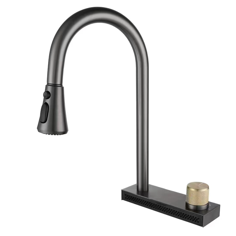 Torneiras de cozinha de metal escovadas escovadas