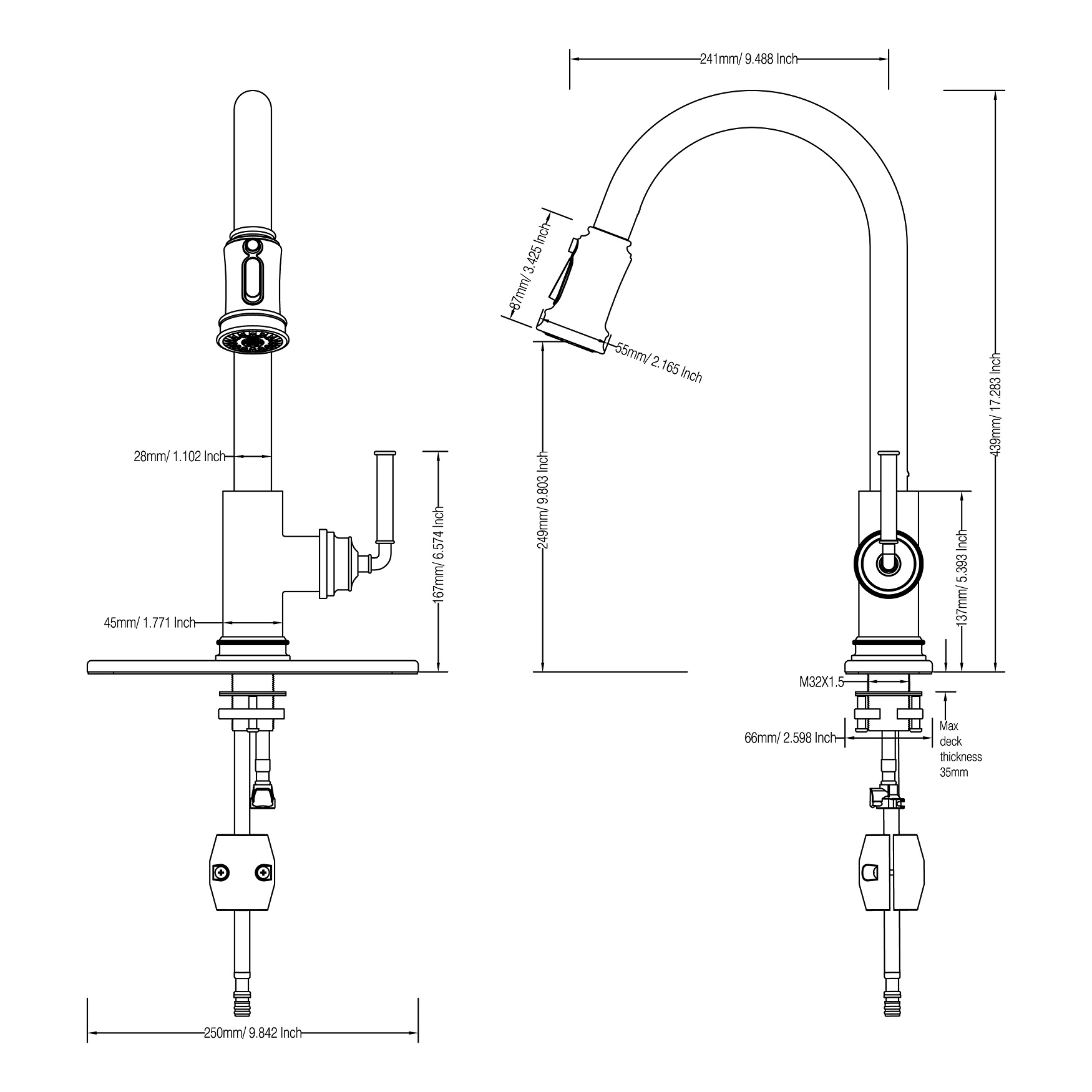 retire a torneira da cozinha
