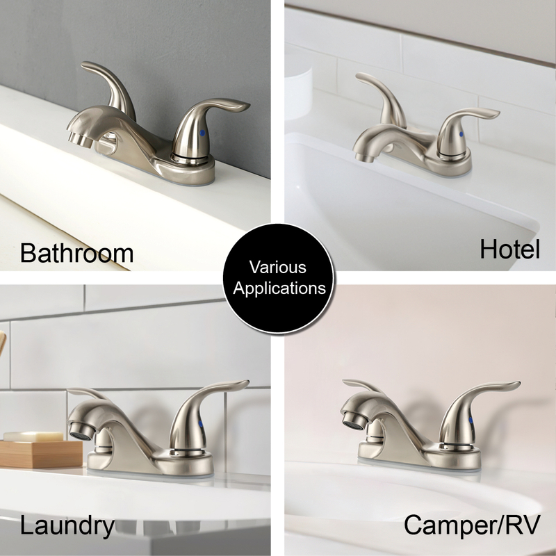 Níquel escovado astuto novo design Torneiras de taps de banheiro de luxo Torneira de pia