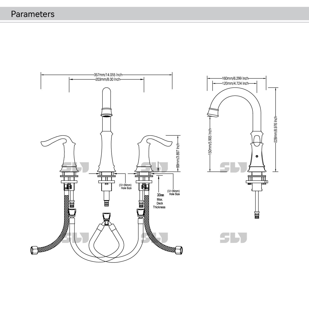 torneira de banheiro de cobre