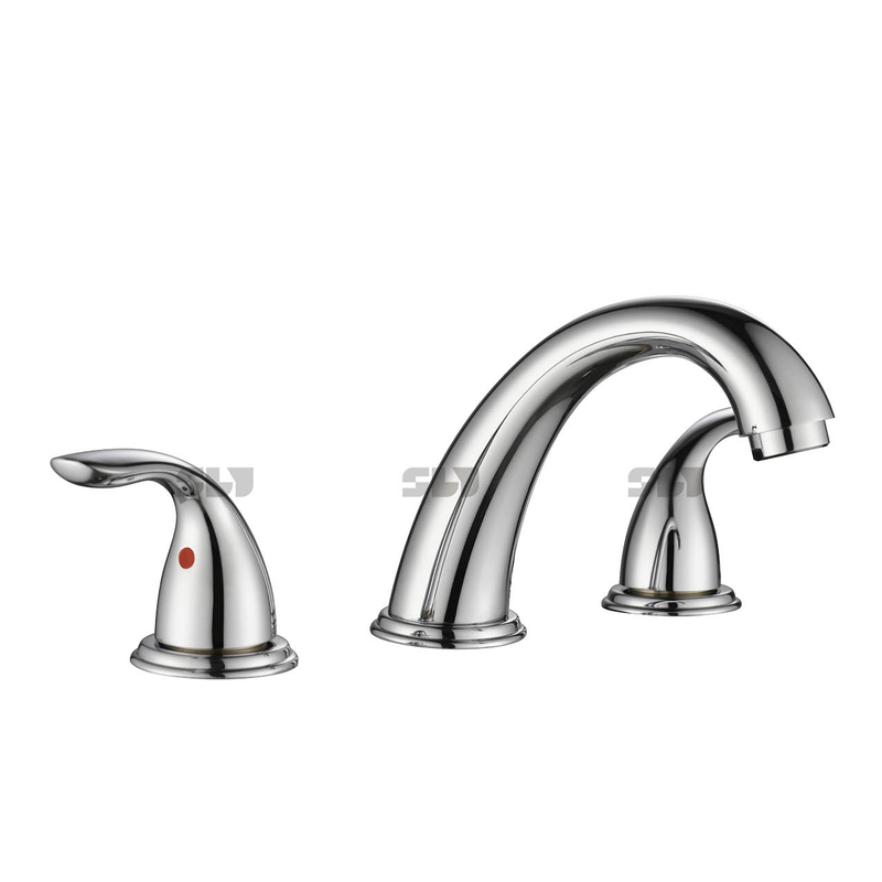Fabricante de sely por atacado de 8 polegadas de torneira de bacia generalizada 2 alças de 3 orifícios Mixer Mistured Mixer Tap Brass Bathin Faucet