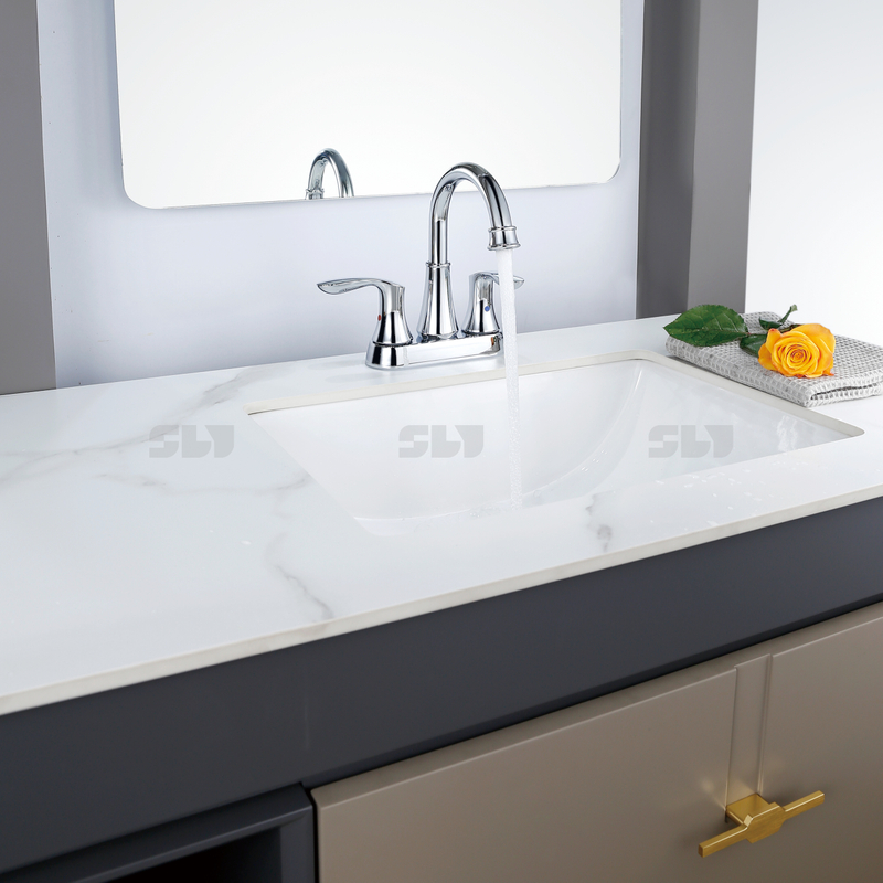 Sly Luxury Gold Design de 4 polegadas Torneira de Centerset para o banheiro de casa
