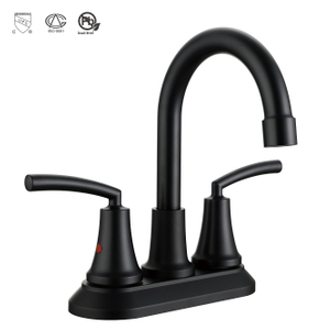 Torneira de banheiro preto fosco de zinco para Bathtub Taps Basin Mixer