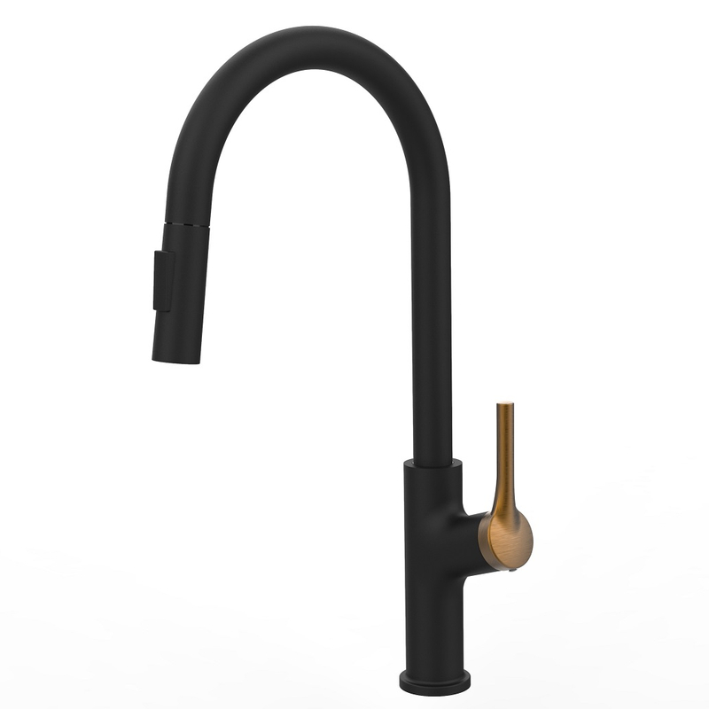 Torneira de pia cromada astíssima com pulverizador de montagem na parede Torneira de cozinha Pull Out Kitchen