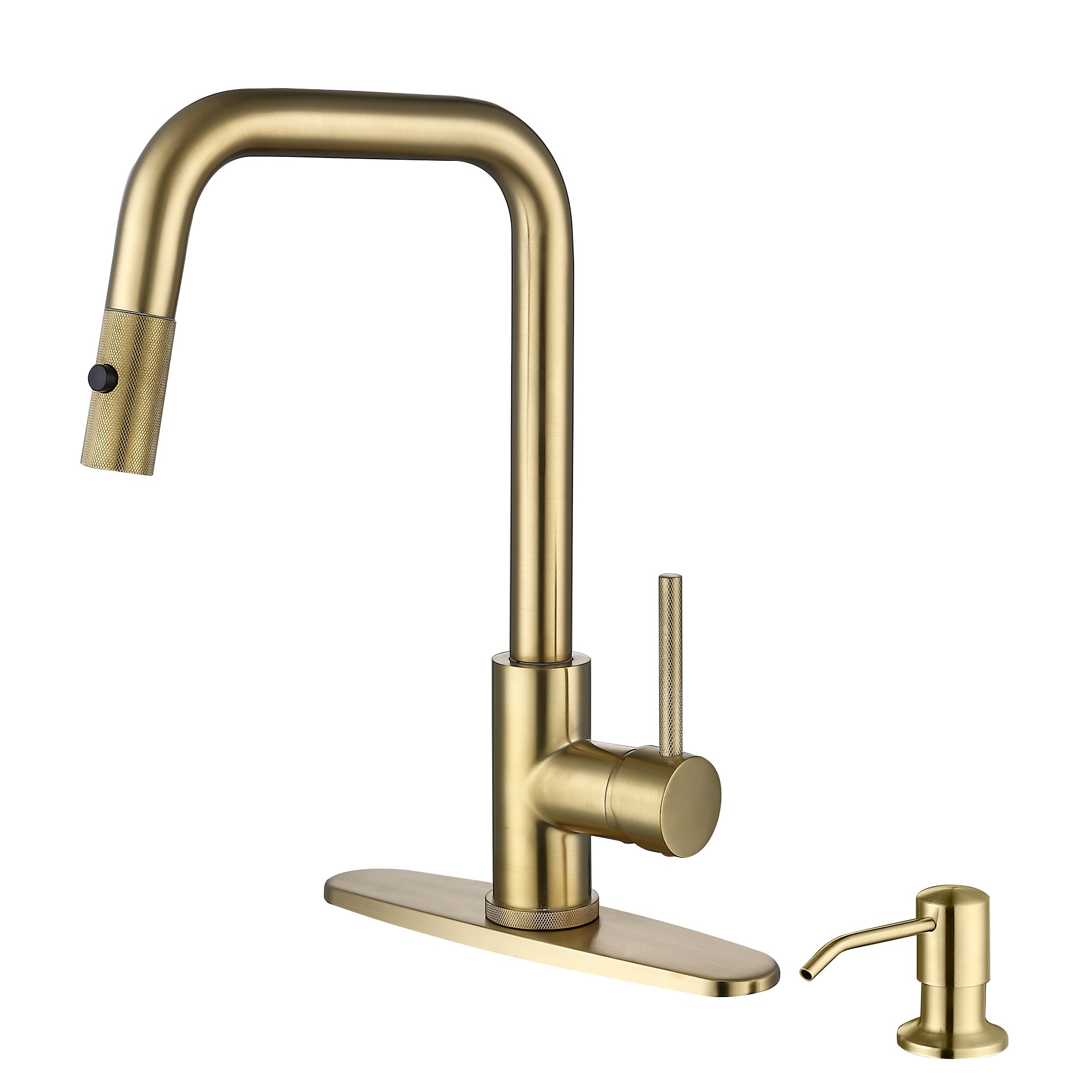 Torneira de cozinha de níquel escovada escovada com pulverização com pulverizador