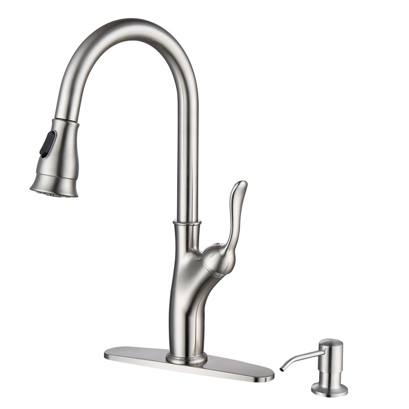 Níquel escovado de níquel quente quente pulverizador de retirada e pia misturadora torneira