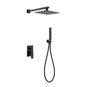 Samliyu China Black Swovehead Conjunto de chuva escondida Banheiro de chuva Montado de parede completo