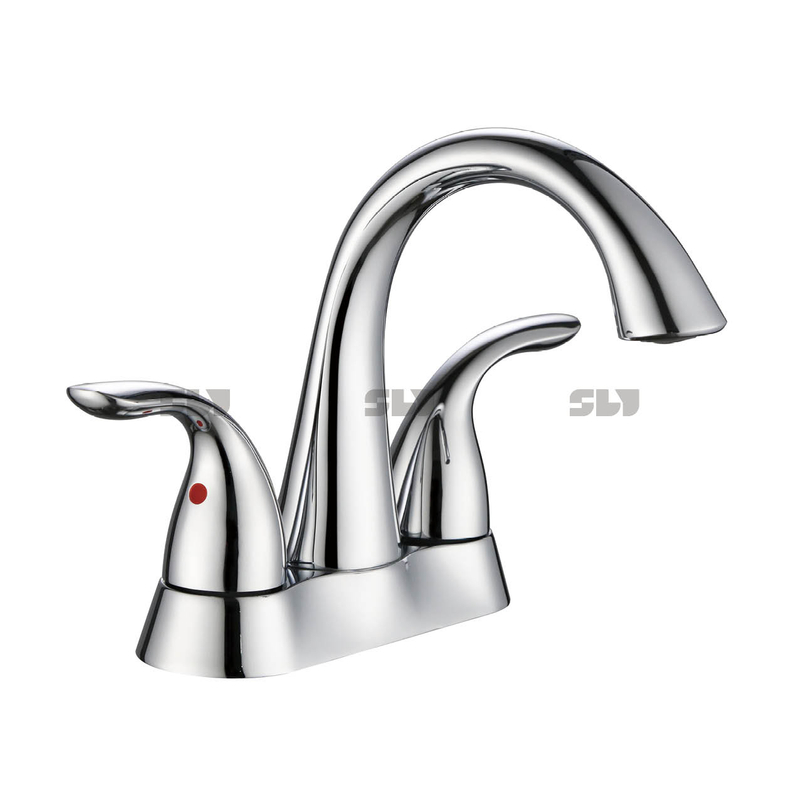 Sly Luxury Dual Handle Hybrid Faucet Cachoeira Deck Montagem Torneira de banheiro