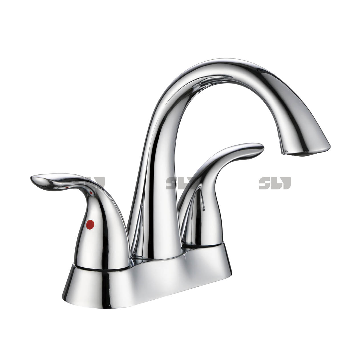 Sly Luxury Dual Handle Hybrid Faucet Cachoeira Deck Montagem Torneira de banheiro