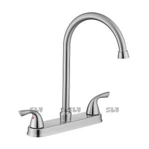 Tap de torneira de cozinha de níquel escovado e quente